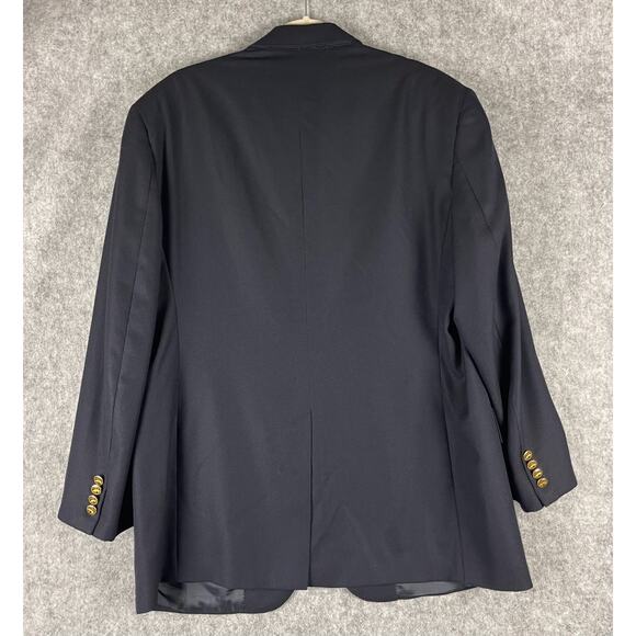 Brooks Brothers Loro Piana Golden Fleece Blazer Mens 44R Blue Gold Button 130s - Picture 13 of 16